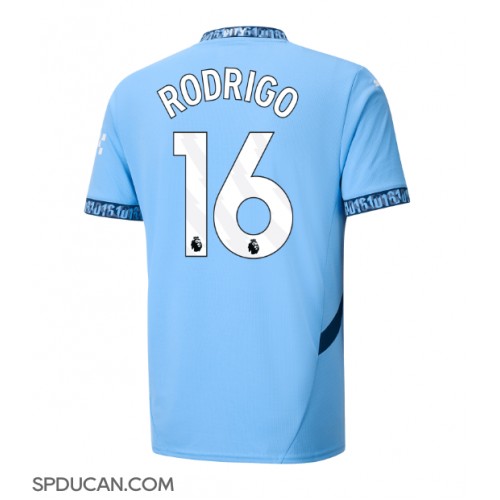 Muški Nogometni Dres Manchester City Rodri Hernandez #16 Domaci 2024-25 Kratak Rukav